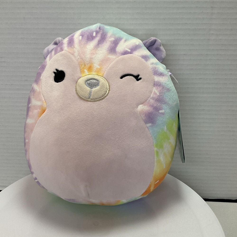SQUISHMALLOW 7.5" GROOVY tie dye Hedgehog plush new‎